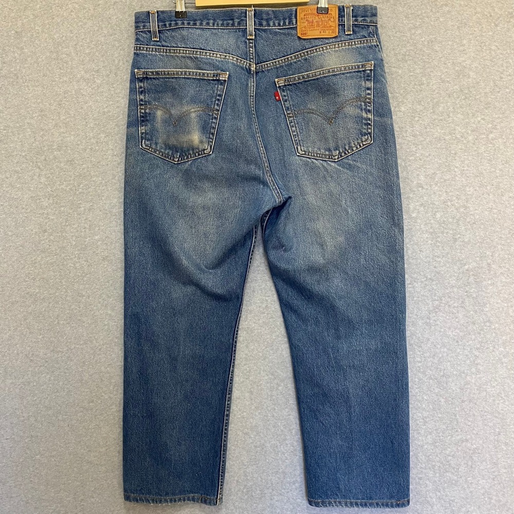 LEVIS 505 Men's 40x30 Regular Fit Straight Leg Classic Style Denim Blue Jeans - Picture 2 of 11